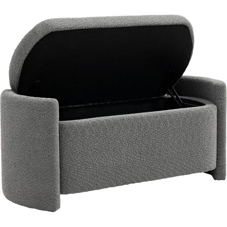 HOMCOM Sitzbank Bettbank mit Stauraum (Aufbewahrungsbank, 1-St, Lagerbank), Grau, 105 x 44 x 45,5 cm – Bild 1