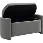 HOMCOM Sitzbank Bettbank mit Stauraum (Aufbewahrungsbank, 1-St, Lagerbank), Grau, 105 x 44 x 45,5 cm