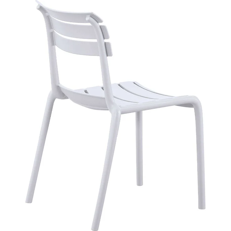 CLP Gartenstuhl Kebren stapelbar wetterfest UV-beständig bis 150 kg ohne Armlehnen,weiß – Bild 6