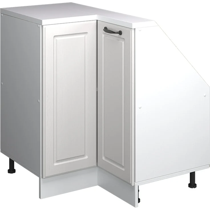 Eck-Küchenschrank für Dachschrägen R-Line Weiß Landhaus 75.6 cm mit 1 Tür Vicco – Bild 1