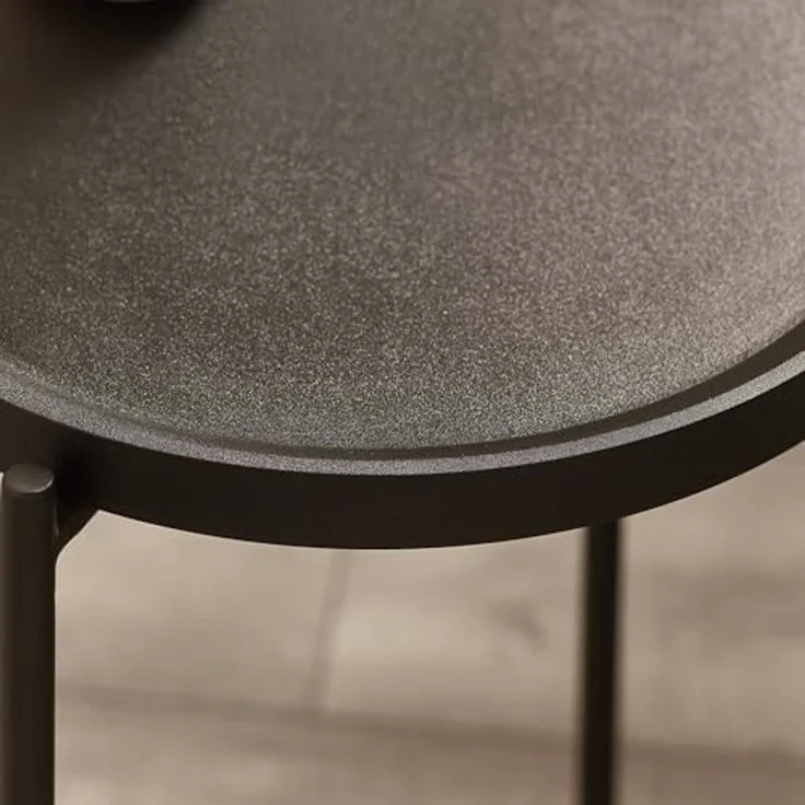 Julian Bowen Sagrada Couch- und Lampentisch-Set, rund, Schwarz – Bild 5