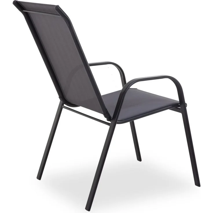Outdoor Gartenstuhl Gartenstuhl outdoor NILS BHT 54 x 93 x 74 cm grau Stapelstuhl Klappstuhl – Bild 2