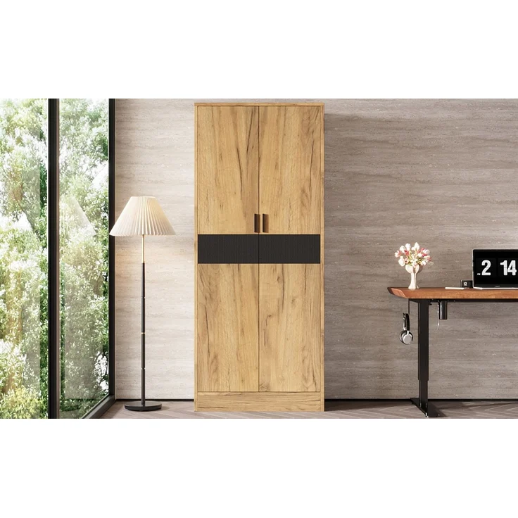 ZUBALIYA Hochschrank 60x35x160 cm, mit verstellbaren Einlegeböden und Aktenschrank mit sanft schließender Tür, Aufbewahrungsschrank für Büro, Wohnzimmer und Flur,Aktenschränke,Sideboard – Bild 17