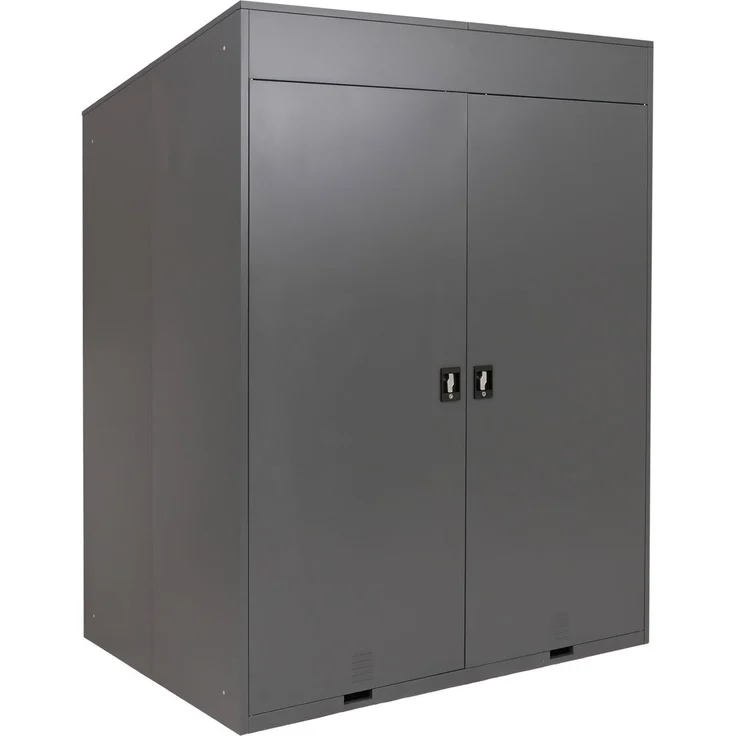 2er-Fahrradgarage HWC-H66b, Fahrradbox Fahrradunterstand abschließbar Metall 213x158x125cm ~ anthrazit – Bild 5