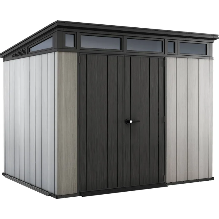 Dmora Gartenhaus Cobourg, Gartenhütte, Gartenhaus, Werkzeugschuppen, 214x218 h226 cm, Grau