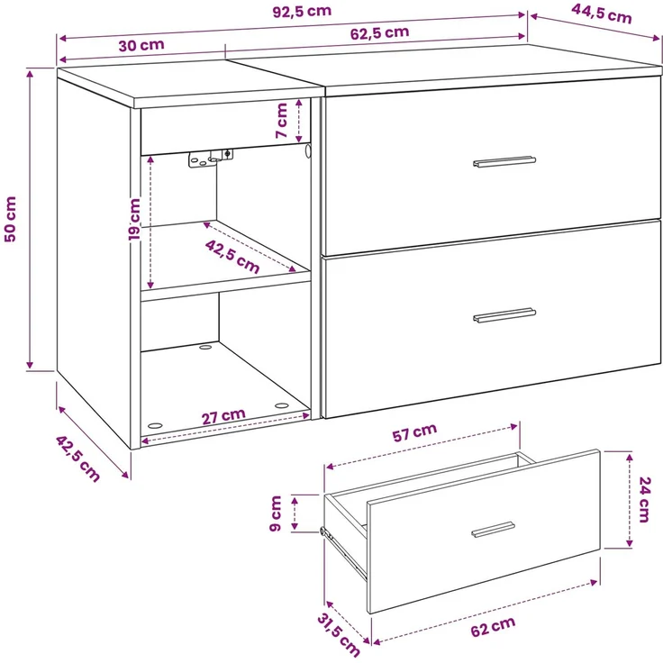 vidaXL Badezimmermöbel-Set zur Wandmontage 2 stk. Artisan-Eiche 3403943 – Bild 9
