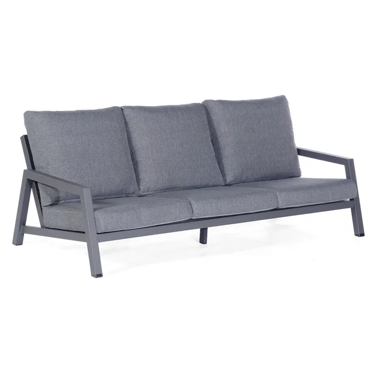Sonnenpartner Loungesofa Empire Aluminium anthrazit mit Kissen Relaxsofa Garten-Sofa