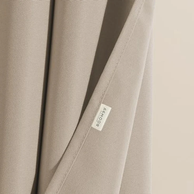 ROOM99 Vorhang mit Silberen Ösen Aura 140x240 cm Breite x Höhe Schiebegardinen Modern Curtain Wohnzimmer Schlafzimmer Beige, 1 Stück – Bild 6