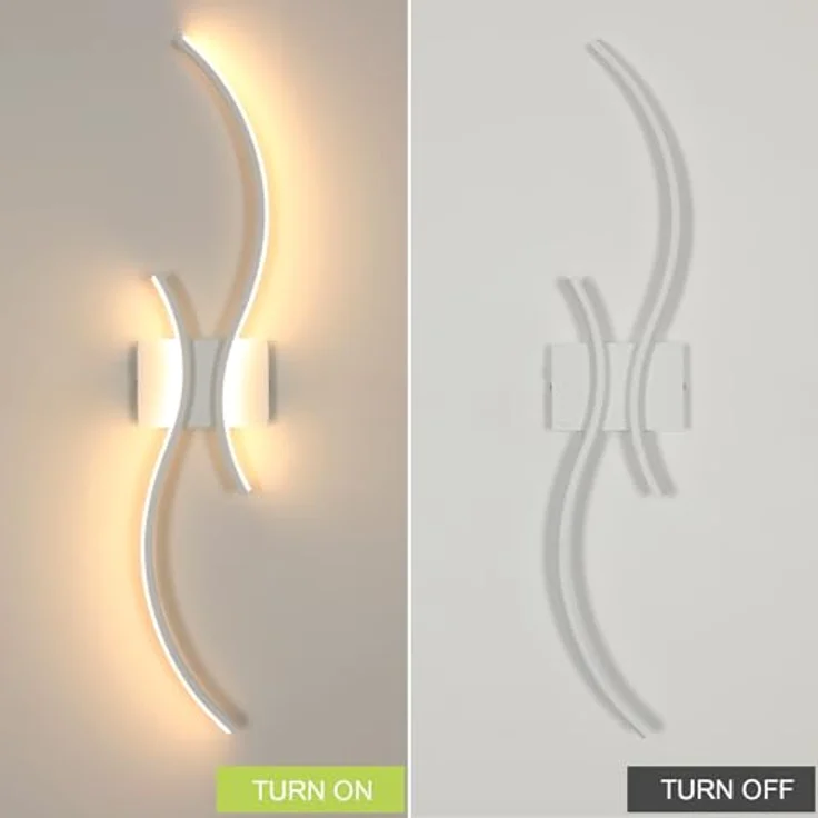 Goeco LED Wandleuchte Dimmbar, 80cm Lang Wandlampe Innen 2 Fimmige 3000K-6500K, Memory-Funktion, Modern LED Wandbeleuchtung für Flur Treppenhaus Wohnzimmer Schlafzimmer, Weiß – Bild 10