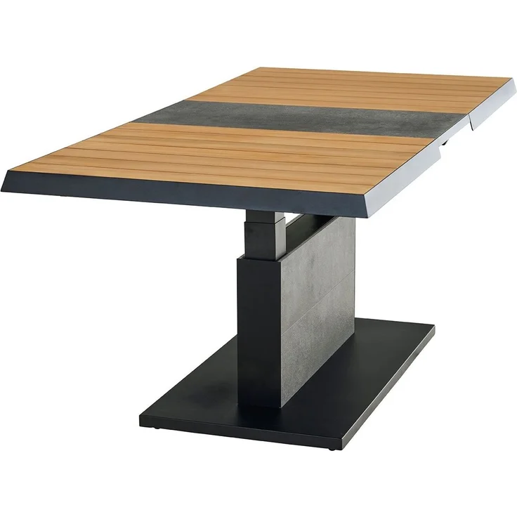 Lift-Tisch MONDO Latea, Aluminium, Anthrazit, Holzfarben, 140 x 53 x 90 cm – Bild 11