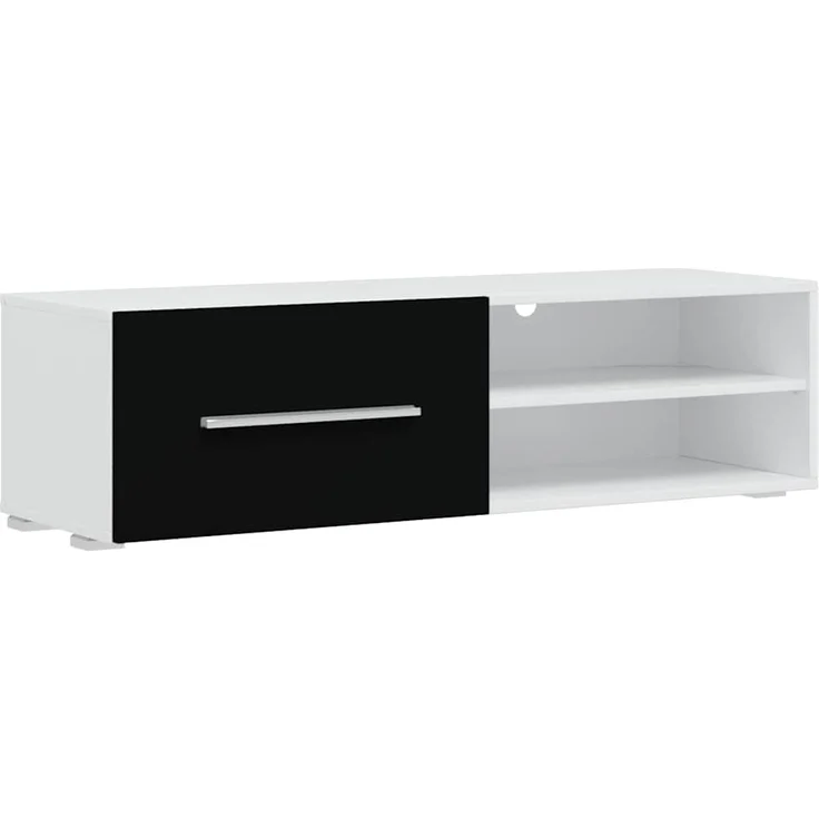 vidaXL 5-tlg. Wohnwand mit LED-Beleuchtung Mattschwarz Holzwerkstoff 3324230 – Bild 8