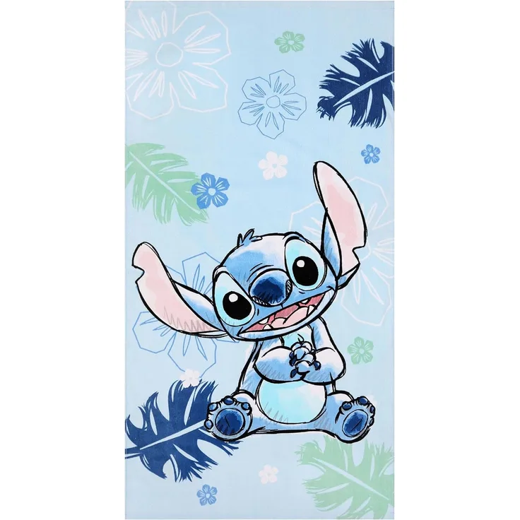 Sarcia. eu Badetuch Stitch DISNEY Strandhandtuch 70x140 cm, Baumwolle, schnelltrocknend