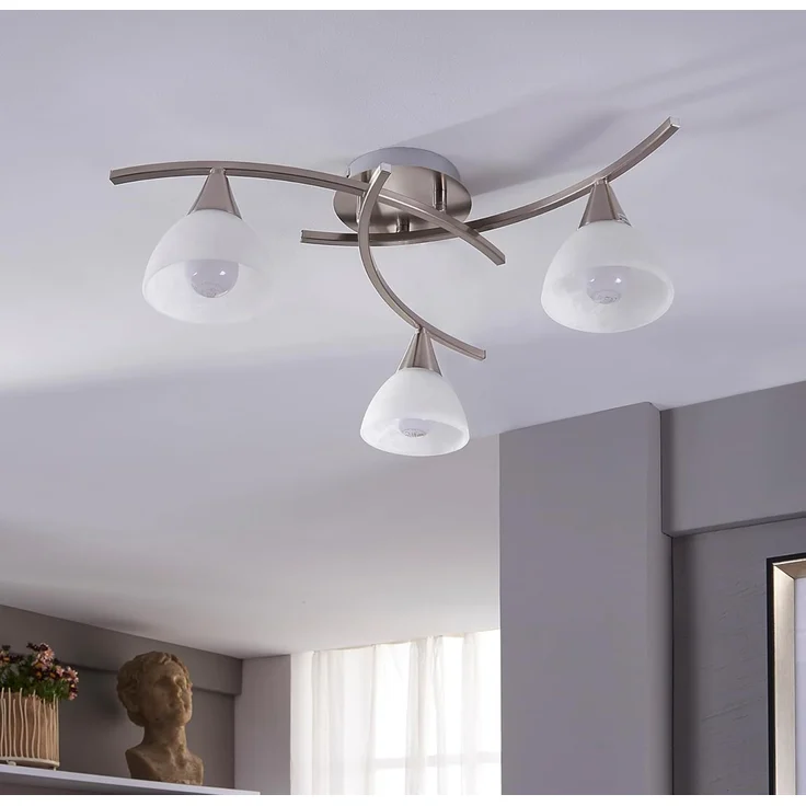 Lindby Deckenleuchten Della, Glas Alu IP20, 3 x 4 W LED – Bild 3