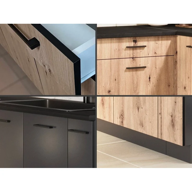Möbel für Dich Küchenzeile Moderne Einbauküche ANIKA 200 cm, 6-teilig – Bild 4