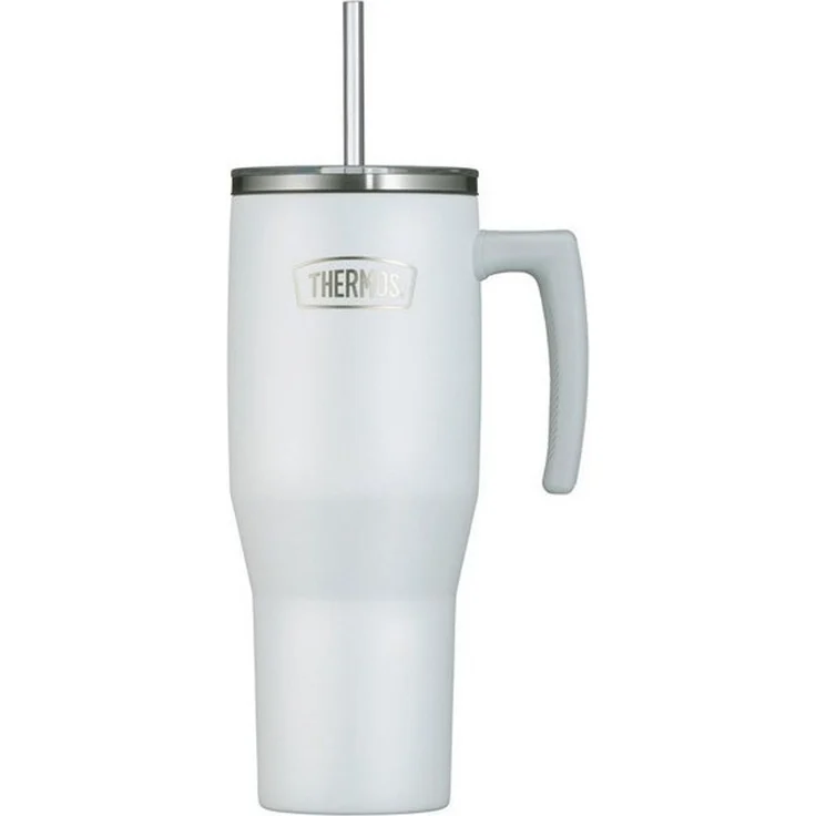 THERMOS Refreshing Isolier-Trinkbecher mit Strohhalm white mat 1,1 – Bild 4