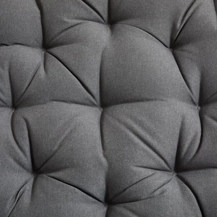 Bequemer, ergonomischer Papasan-Sessel aus Rattan, 360° drehbar, für drinnen und draußen, mit weichem, dickem Kissen, ideal für Wohnzimmer, Schlafzimmer und Leseecke, braunes Gestell mit grauem Kissen – Herde – 66 x 63 x 43 cm – YOUDENOVA – Bild 5