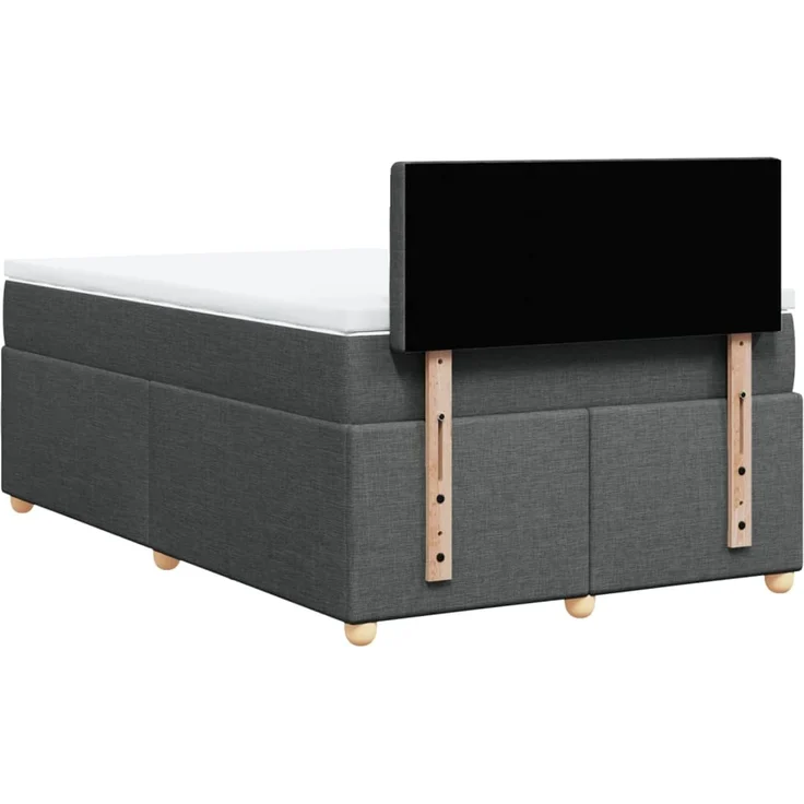 vidaXL Boxspringbett mit Matratze Dunkelgrau 120x200 cm Stoff 3288962 – Bild 8