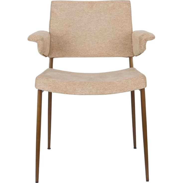 DutchBone Sessel Portland im 2er-Set, Beige mit Metallgestell in Antik-Optik 59,5x57,5x81,5 cm – Bild 2