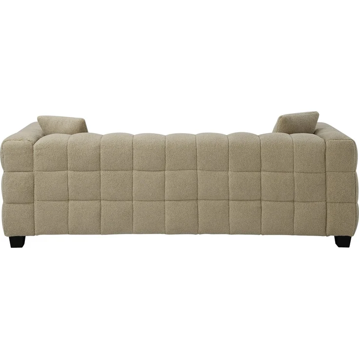 ATLANTIC home collection 3-Sitzer Stella, inkl. 2 Zierkissen und mit modernem Teddy Stoff – Bild 3