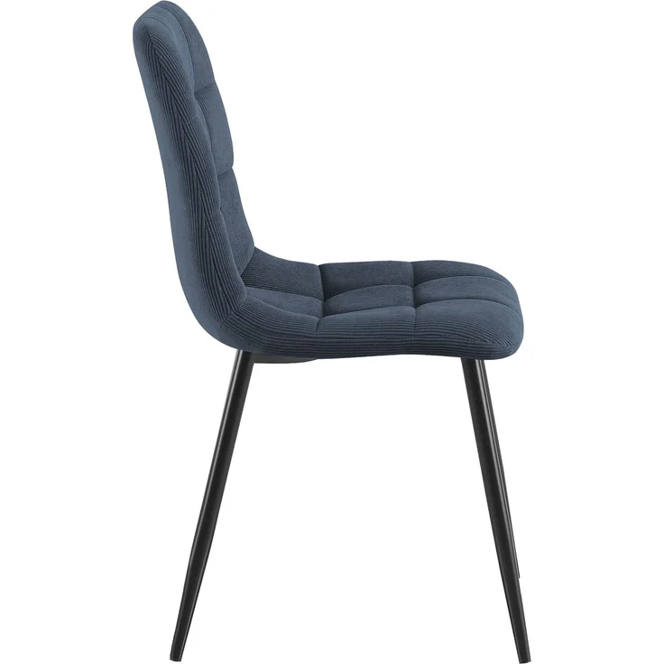 CLP Esszimmerstuhl Tilde Bezug gepolstert gesteppt mit Rückenlehne bis 150 kg - Farbe:blau;Material:Cord – Bild 5