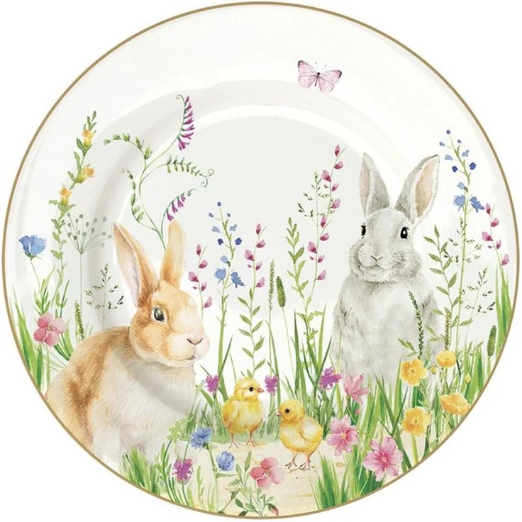 EasyLife Kuchenteller Happy Easter, Höhe: 2cm, Farbe: Mehrfarbig, Motiv: Ostern – Bild 4