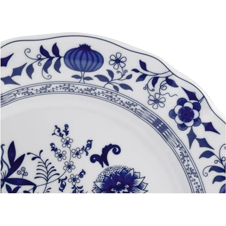 Creatable Kombiservice Flora Zwiebelmuster, 30-teiliges Geschirrset aus Keramik, Blau und Weiß, lebensmittelecht und stapelbar, 200 ml – Bild 6