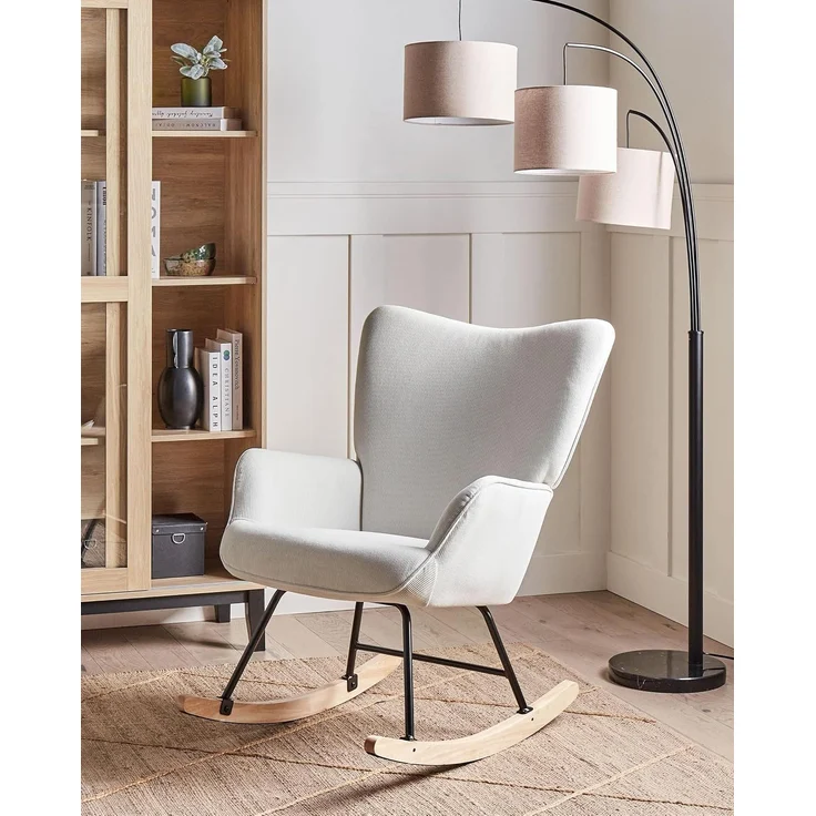 Schaukelsessel ARSET Cord Cremeweiß – Bild 2