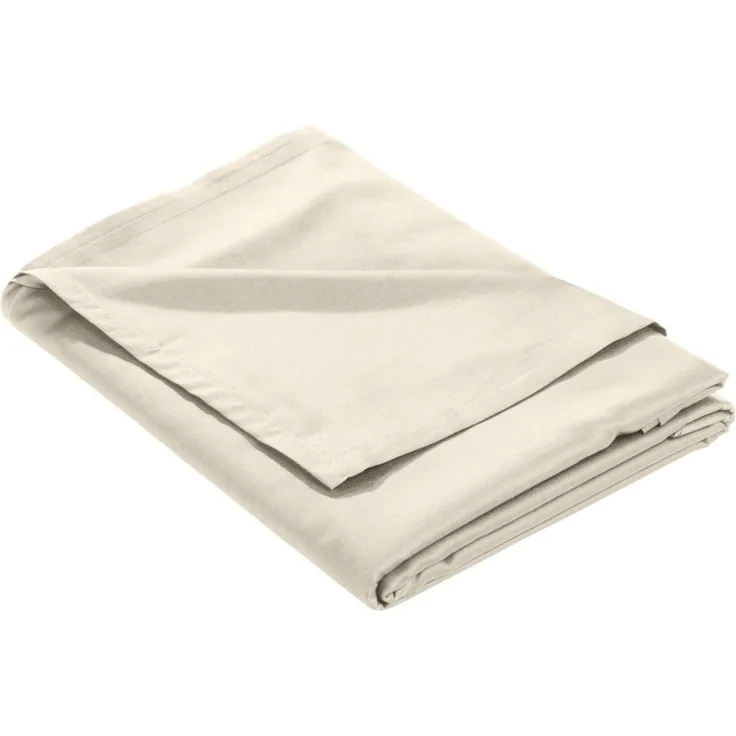 Mako Satin Bettlaken ohne Gummizug natur 240x280cm