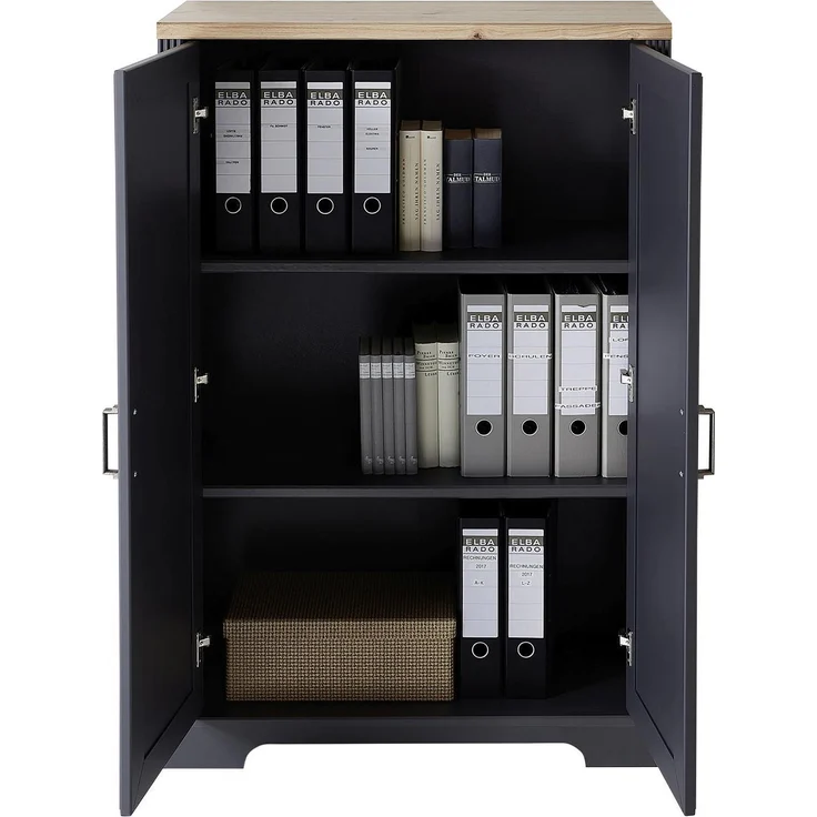 Regal-Set >Jasmin< in Graphit - 258x204x38cm (BxHxT) – Bild 5