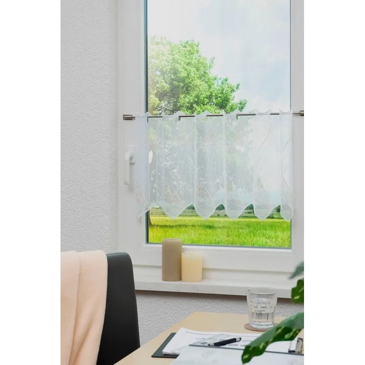 Stickereien Plauen Panneaux Linda (1 St), Stangendurchzug, halbtransparent, Voile – Bild 1