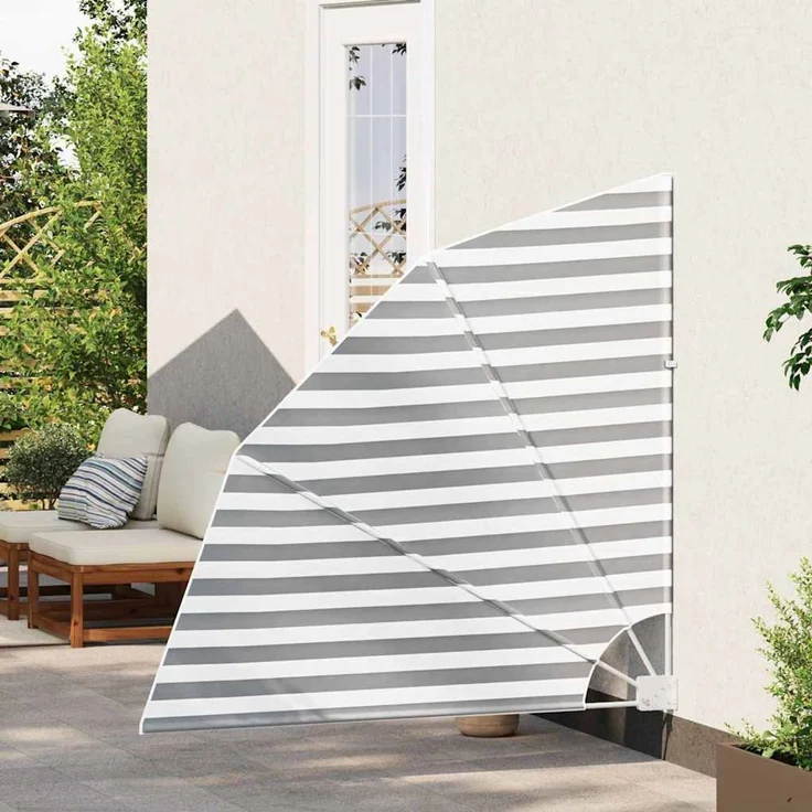 vidaXL Balkon Sichtschutz 160 x 160 cm Polyester Anthrazit und Weiß 42000922 – Bild 3