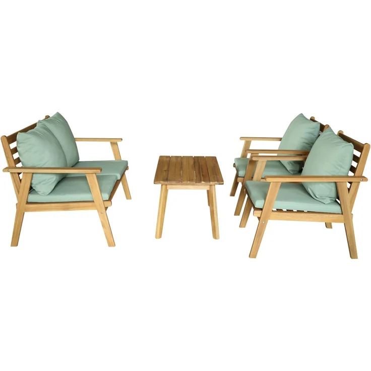 Primaster Loungeset Lovina 4-teilig Gartenmöbel Set Holz Gartenlounge Sitzgruppe – Bild 3