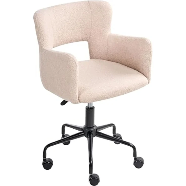 Schreibtischstuhl SANILAC II Bouclé Beige – Bild 1
