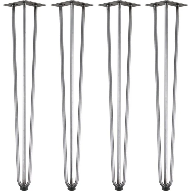 Zelsius Tischbein 4er Set Tischbeine aus Stahl, Rohstahl, (H) 71 cm, 3 Streben – Bild 1