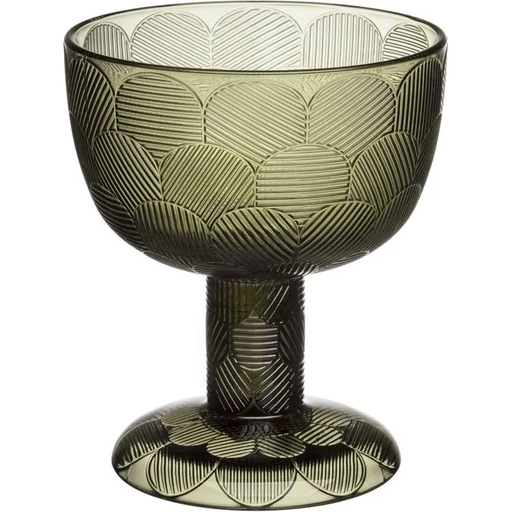 iittala Miranda Schale auf Fuß 145 mm moosgrün