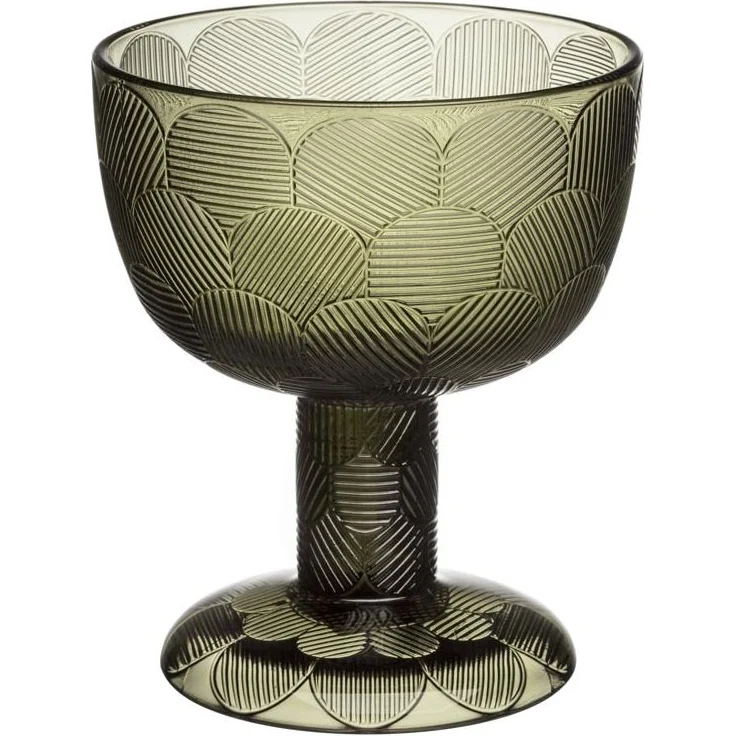 iittala Miranda Schale auf Fuß 145 mm moosgrün