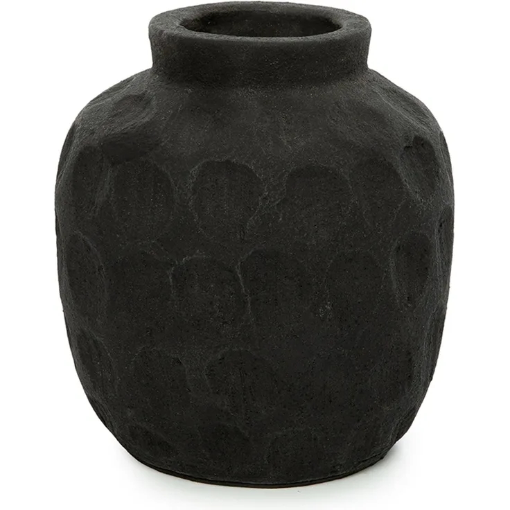 Der Trendy Vase - Schwarz - S