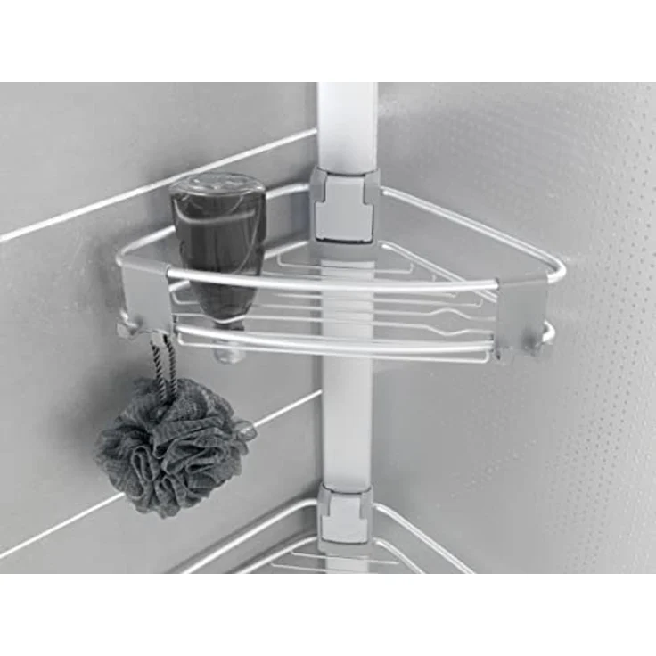 WENKO PURIO Dusch Eckablage, Chrom, 3 Etagen, Aluminium – Bild 3