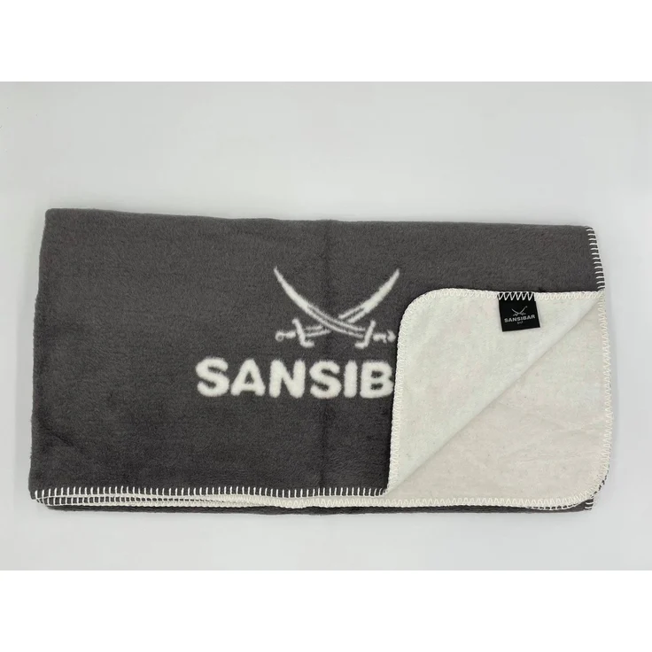 Sansibar 'Doubleface' Wohndecke, Baumwollmischgewebe anthrazit, 150 x 200 – Bild 3