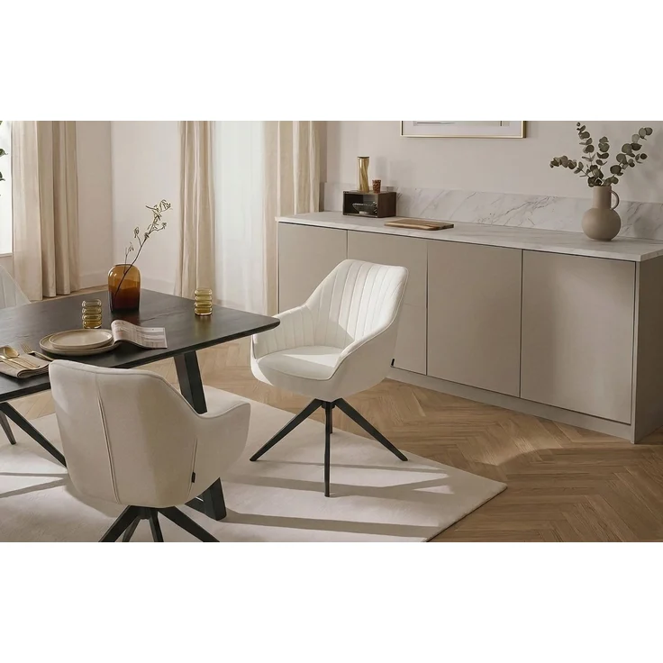 B&D home Polsterstuhl ARVIT (1 St), Federkern, drehbares Metallgestell, mit Armlehnen – Bild 1