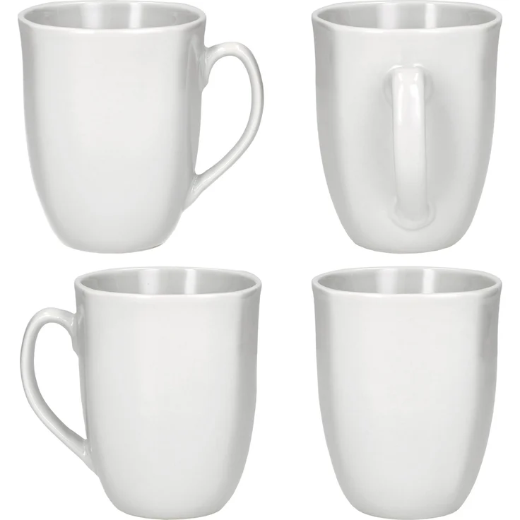 12tlg Frühstücksset Lotta weiß Porzellan 6 Personen kleine Teller Kaffeebecher – Bild 6