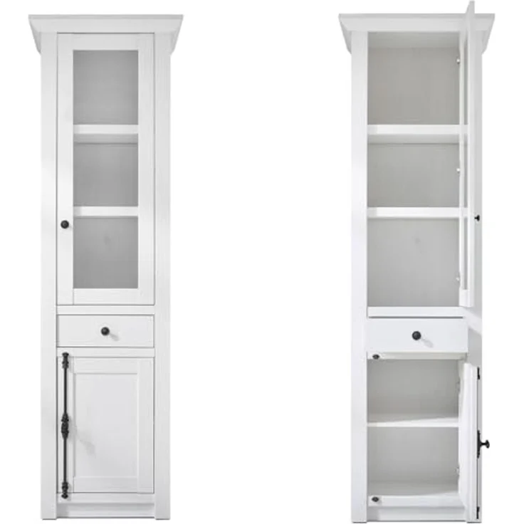 Lomadox Wohnzimmer-Set WINGST-61, (Mega-Spar-Set, 6-St, 6-tlg), Pinie weiß Nb. 340/207/45 cm – Bild 4