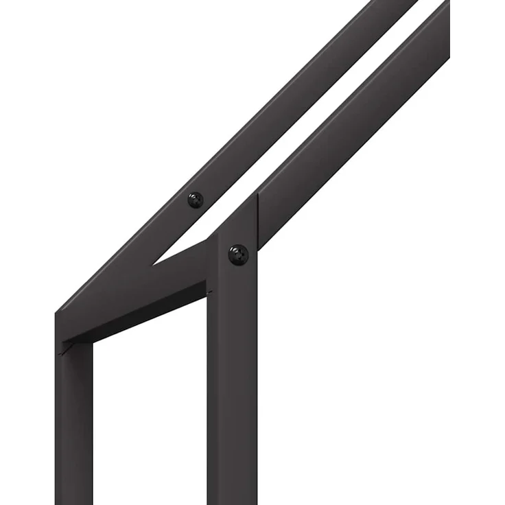 vidaXL Brennholzregal Schwarz 40x25x120 cm Kaltgewalzter Stahl 864299 – Bild 7