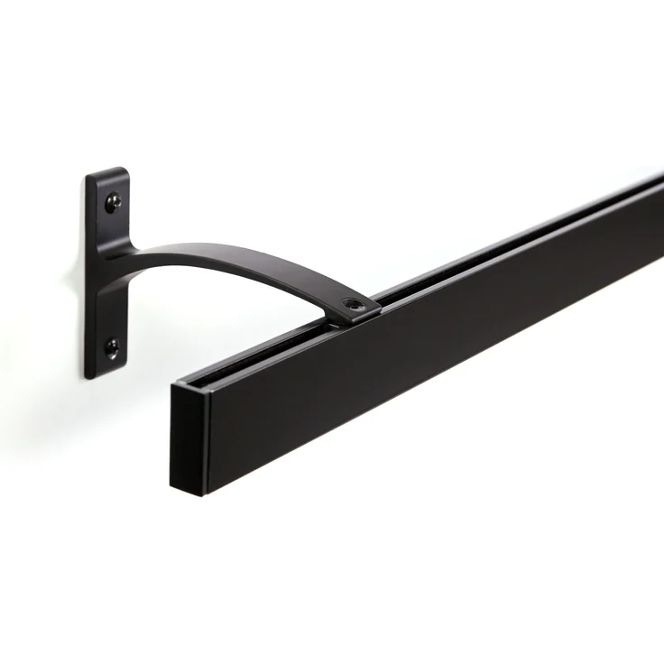 Deco-Raum® Gardinenschiene Innenlauf Curve | Länge: 240cm | Material: Aluminium | Farbe: Schwarz – Bild 5