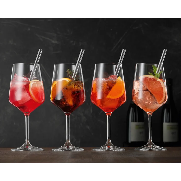 NACHTMANN 105438 TASTES GOOD Cocktail/Spritz Gläser 4er Set und Glastrinkhalme – Bild 6