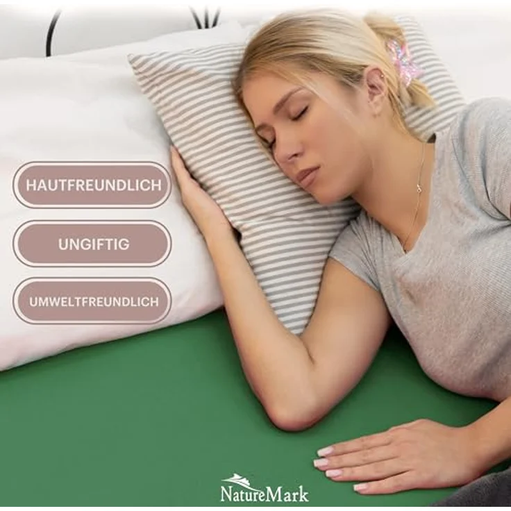 NatureMark Jersey Spannbettlaken, Spannbetttuch 100% Baumwolle in vielen Größen und Farben MARKENQUALITÄT ÖKOTEX Standard 100 | 200x220 cm +40 Steg - dunkel grün – Bild 3