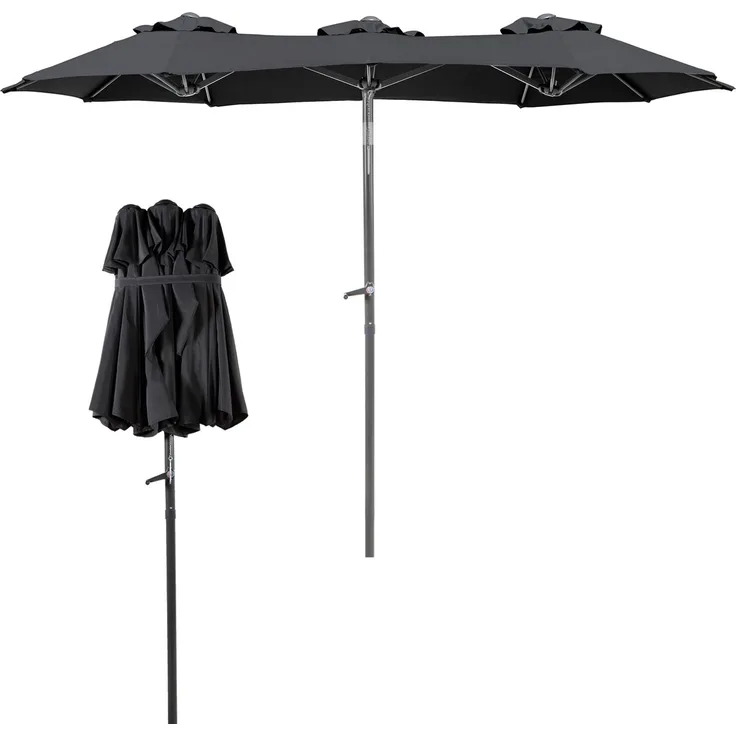 Doppel Sonnenschirm Balkonschirm Sonnenschirm knickbar