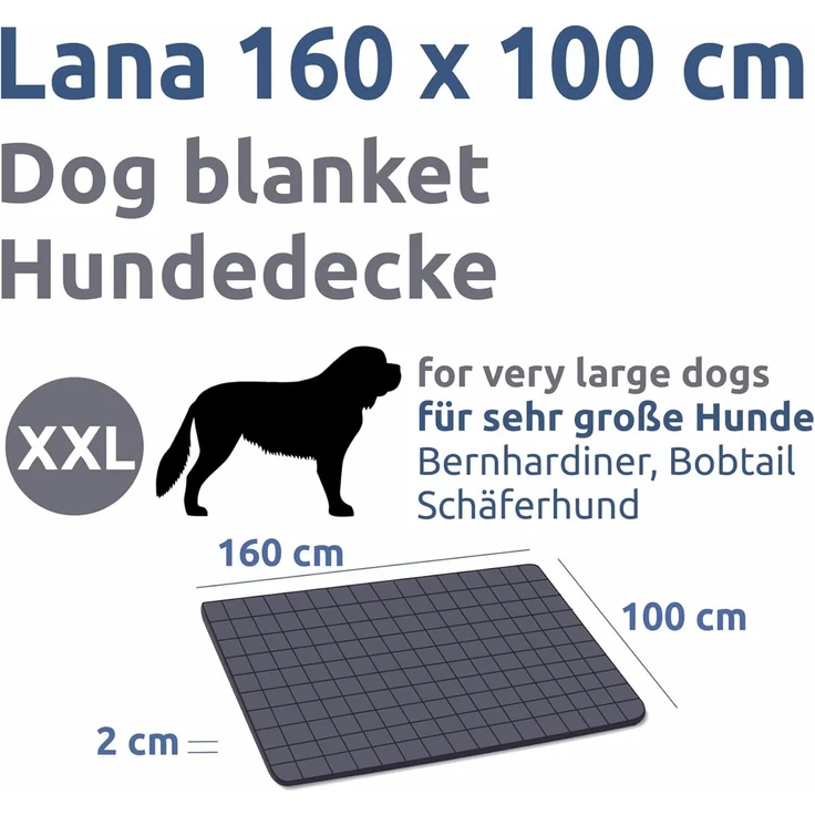 yourGEAR Hundematte your GEAR Lana Hundematte 160x100 cm Hundedecke, Baumwolle, waschbar – Bild 2