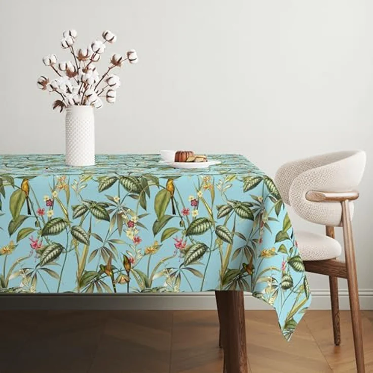 Tischdecke, Wachstuch, Amazonas, Blau, 260 x 140 cm – Bild 3