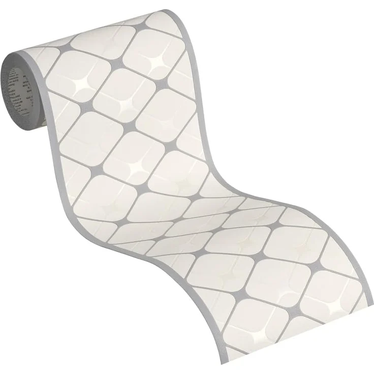 A.S. Création Bordüre Only Borders 11, leicht strukturiert, geometrisch, grafisch, metallic, Tapete Bordüre Geometrische Bordüre Metallic Borte Wohnzimmer Flur – Bild 2
